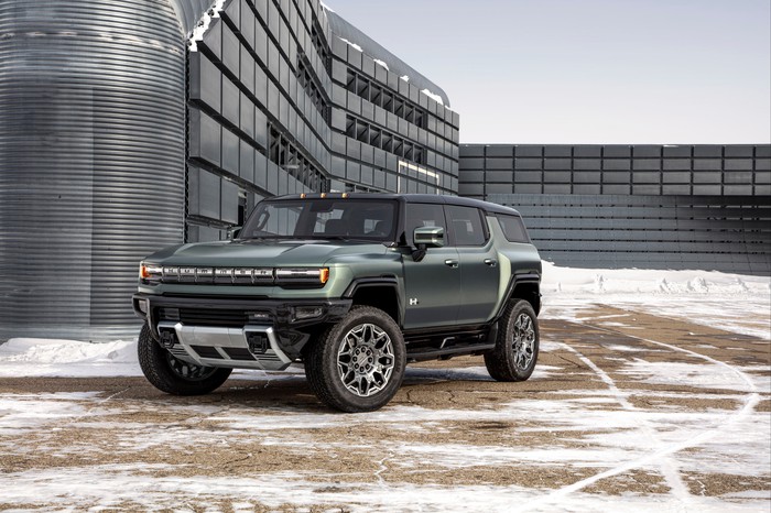 A General Motors GMC HUMMER electric SUV.