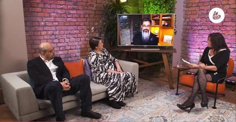 Workflow Tours Content Supply Chain 1 - Open Drives Sean Lee on screen with Ed Barton of Caretta Research Emma Clifford of Remodus and host Jo Wheeler