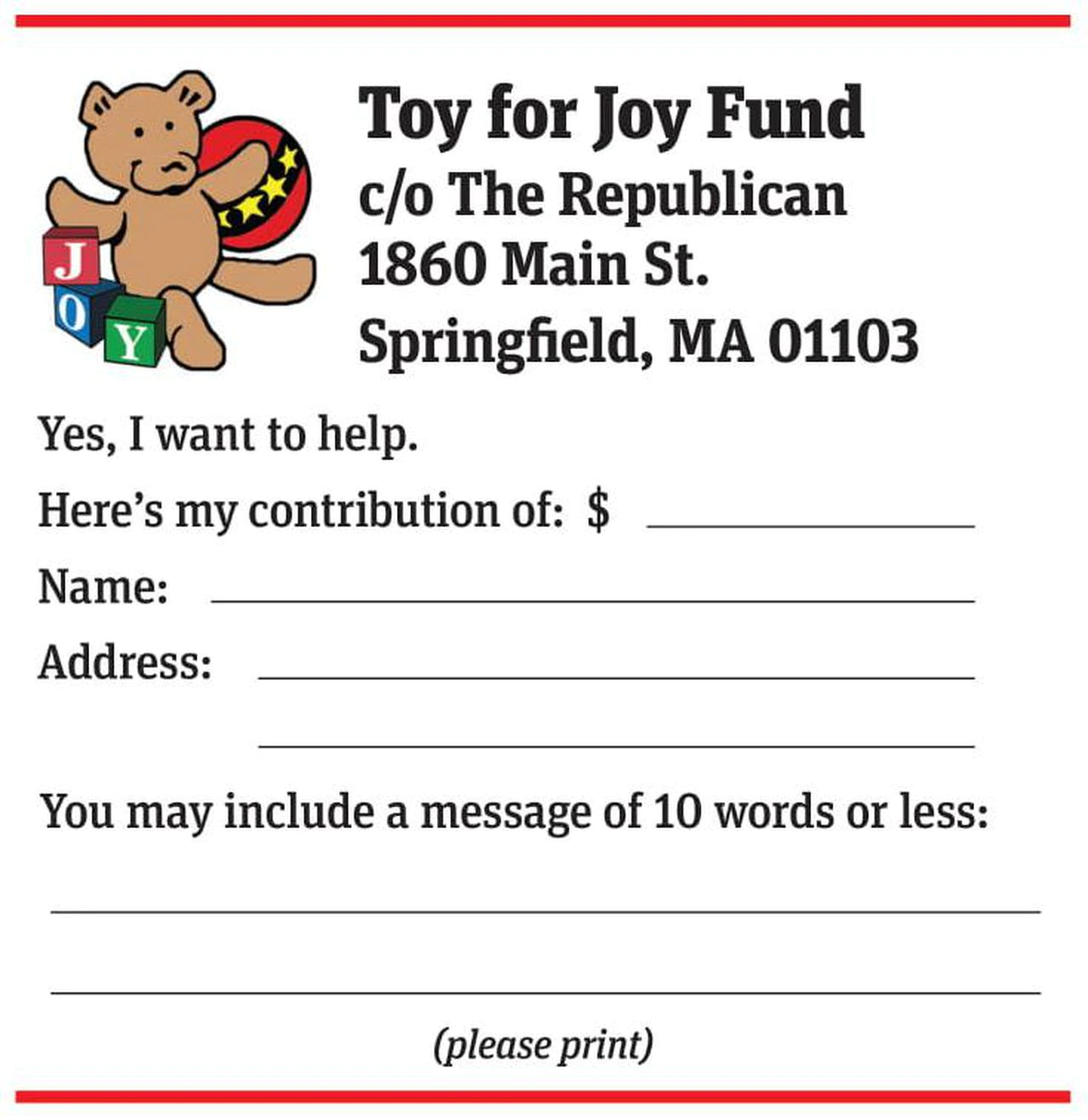 2020 Toy for Joy coupon