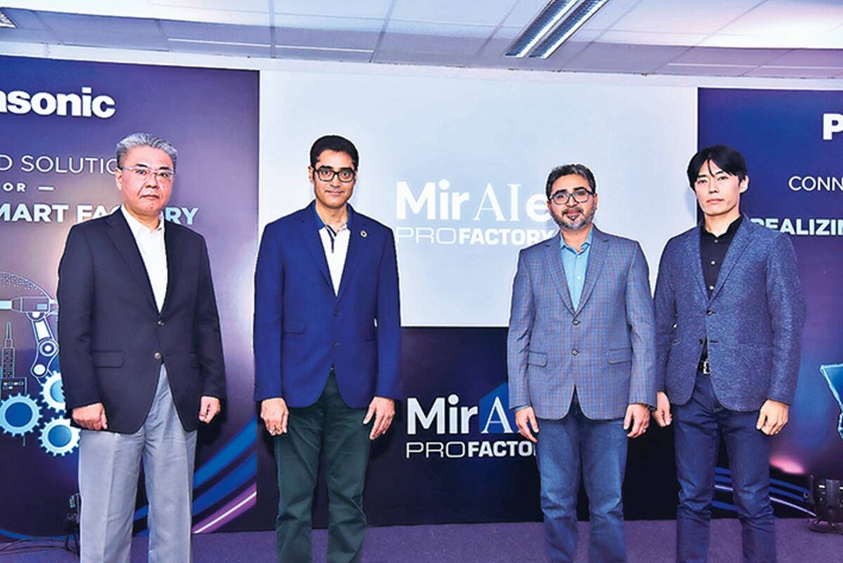 (L-R): Masafumi Himeno, divisional MD, Smart Factory Solutions, Panasonic India; Manish Sharma, CEO, Panasonic India, Manish Misra, CIO, Panasonic India (IIC) and Atsushi Motoya, head, India Innovation Centre, Panasonic India.