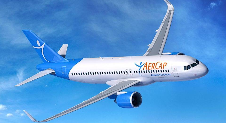 Pictured is an AerCap a320neo. The aircraft lessor participated in the largest travel acquisition of 2021.