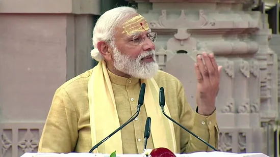 Prime Minister Narendra Modi is in Varanasi on a two-day visit.(ANI ) Prime Minister Narendra Modi is in Varanasi on a two-day visit.(ANI )
