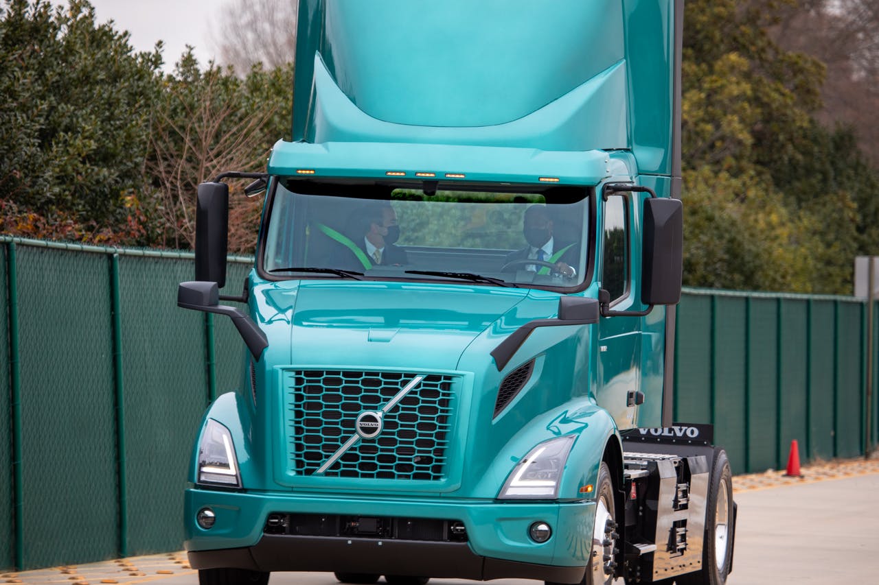 EPA administrator Regan drives Volvo VNR Electric