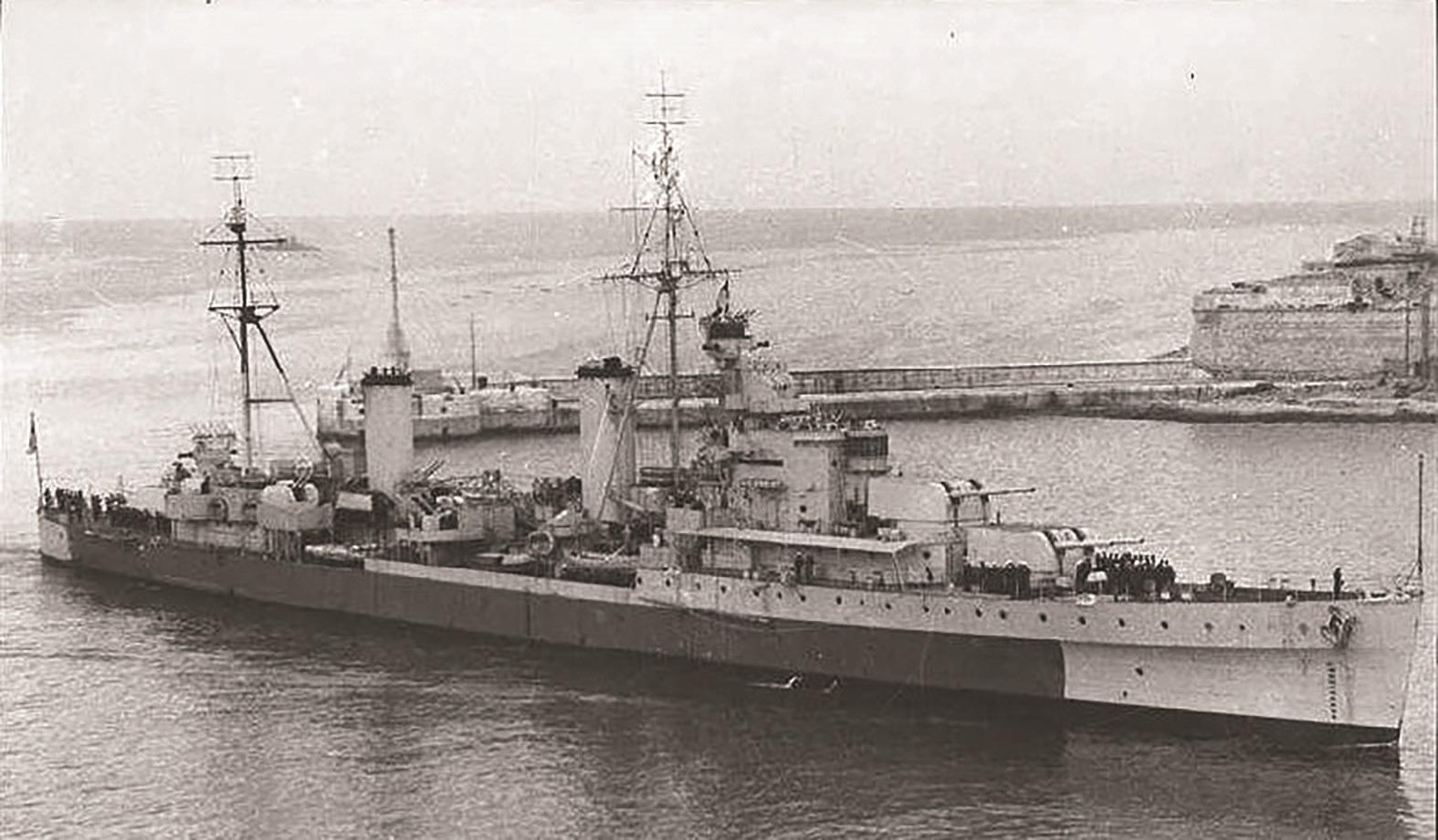 HMS Aurora entering Grand Harbour. Photo: NWM Archives HMS Aurora entering Grand Harbour. Photo: NWM Archives