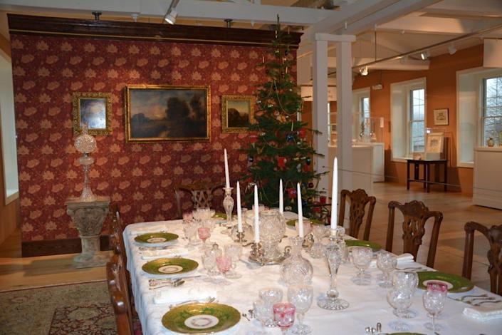 Doflinger Factory Museum's dining room exhibit, set for the Holidays.
