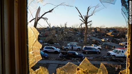 In one Kentucky town, many tornado survivors are left with just the clothes on their backs