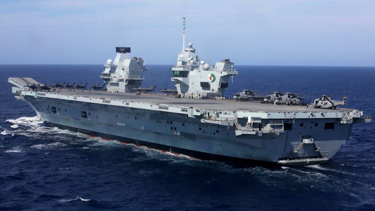 The Queen Elizabeth is the royal Navy's flagship Pic: AP