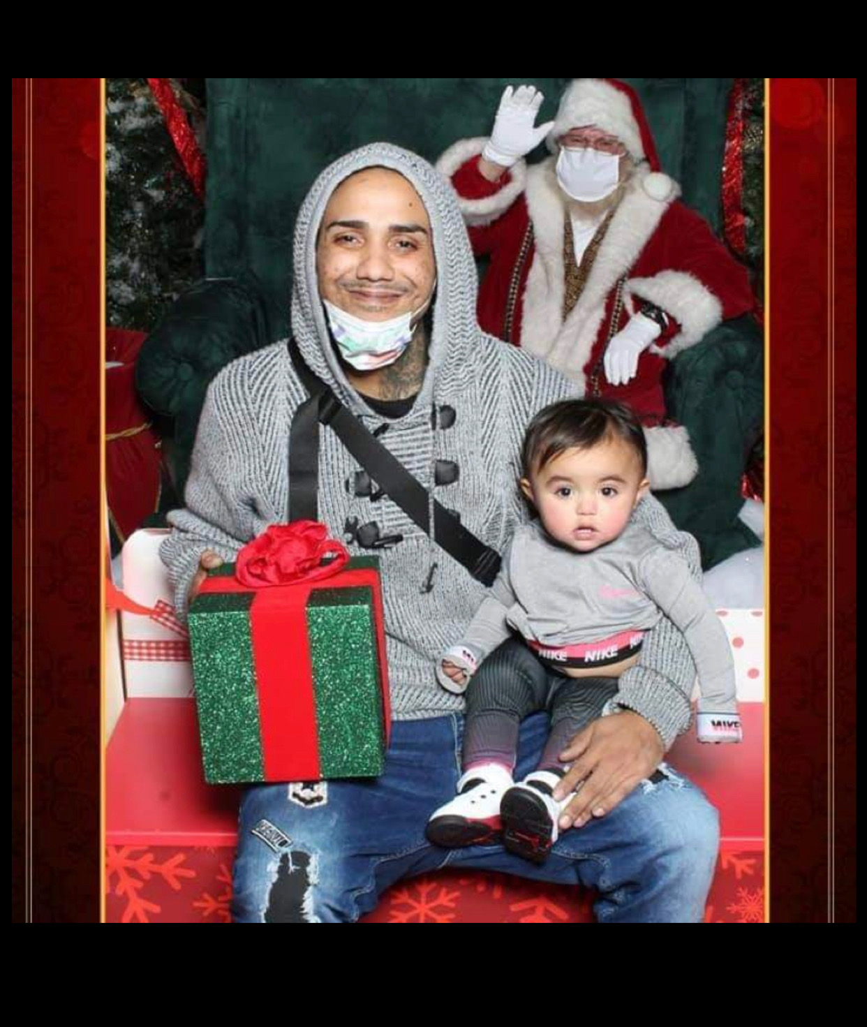 Alberto Morales and his 2-year-old daughter.