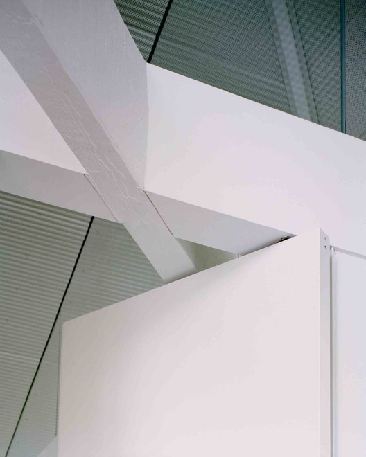 Garage or utility pivot door / Ian Moore Architects. Image Courtesy of FritsJurgens