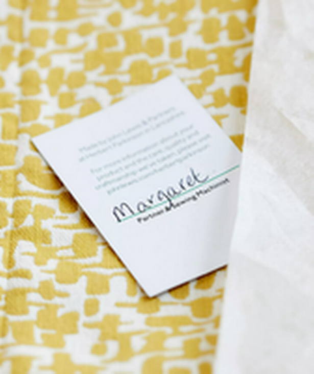 Inside each order is a card bearing the name of the individual employee who made it