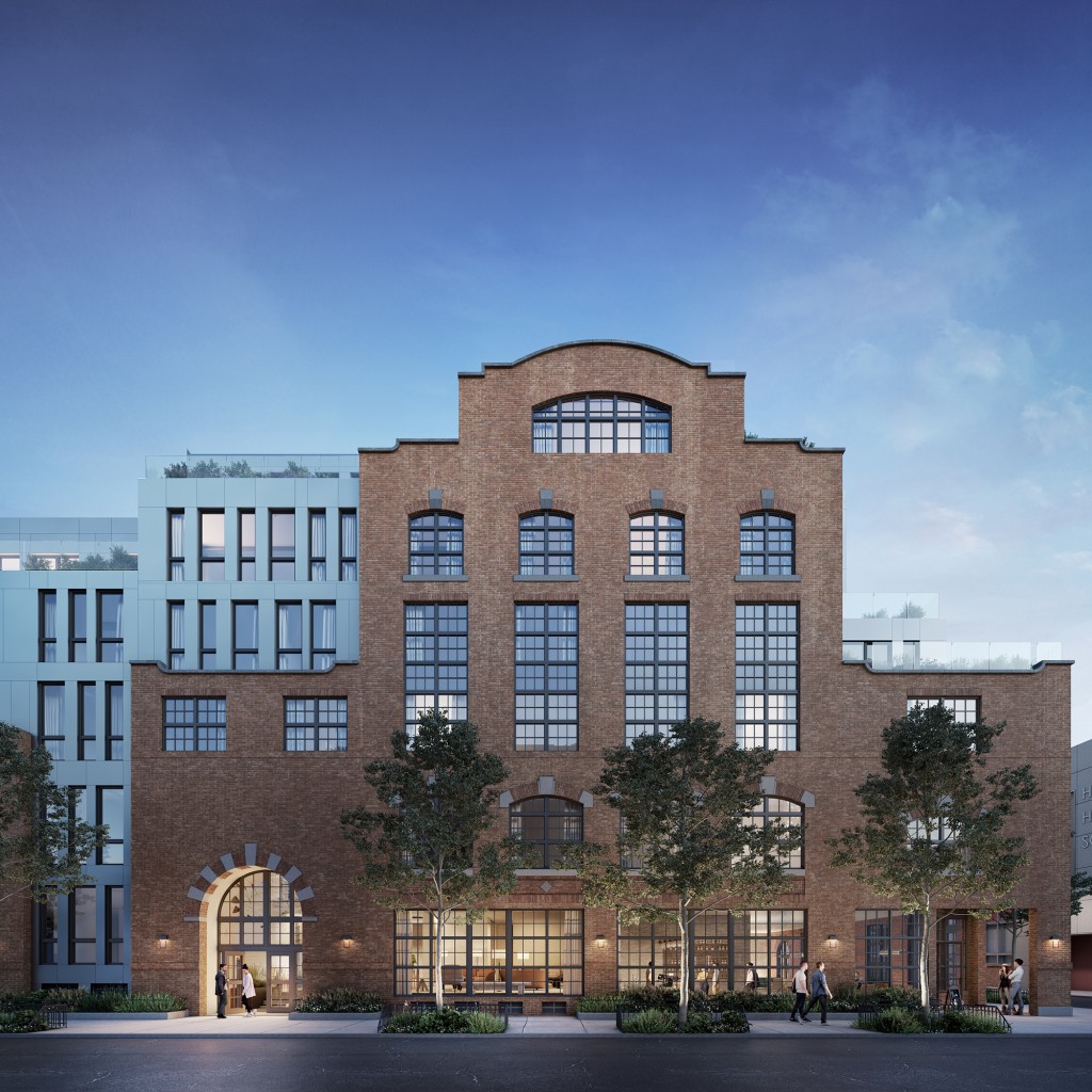 The newly built residential building has tried to maintain some of the features from the Wonder Bread factory.