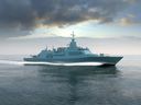 An artist's rendering of the Type 26 Global Combat Ship, Lockheed Martin's proposed design for Canada's $60-billion fleet of new warships. 