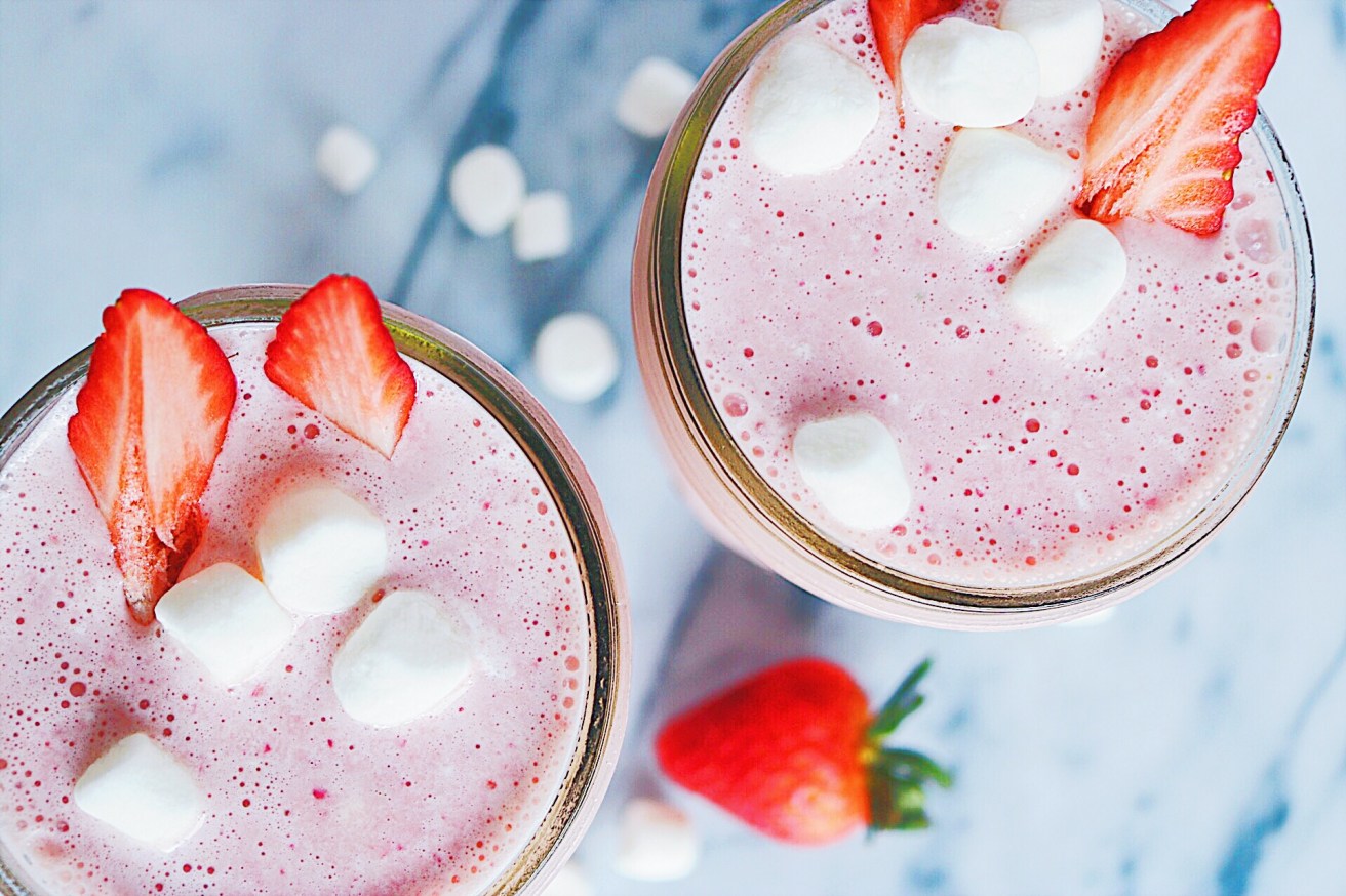 Strawberry Marshmallow Milkshakes CB EATS