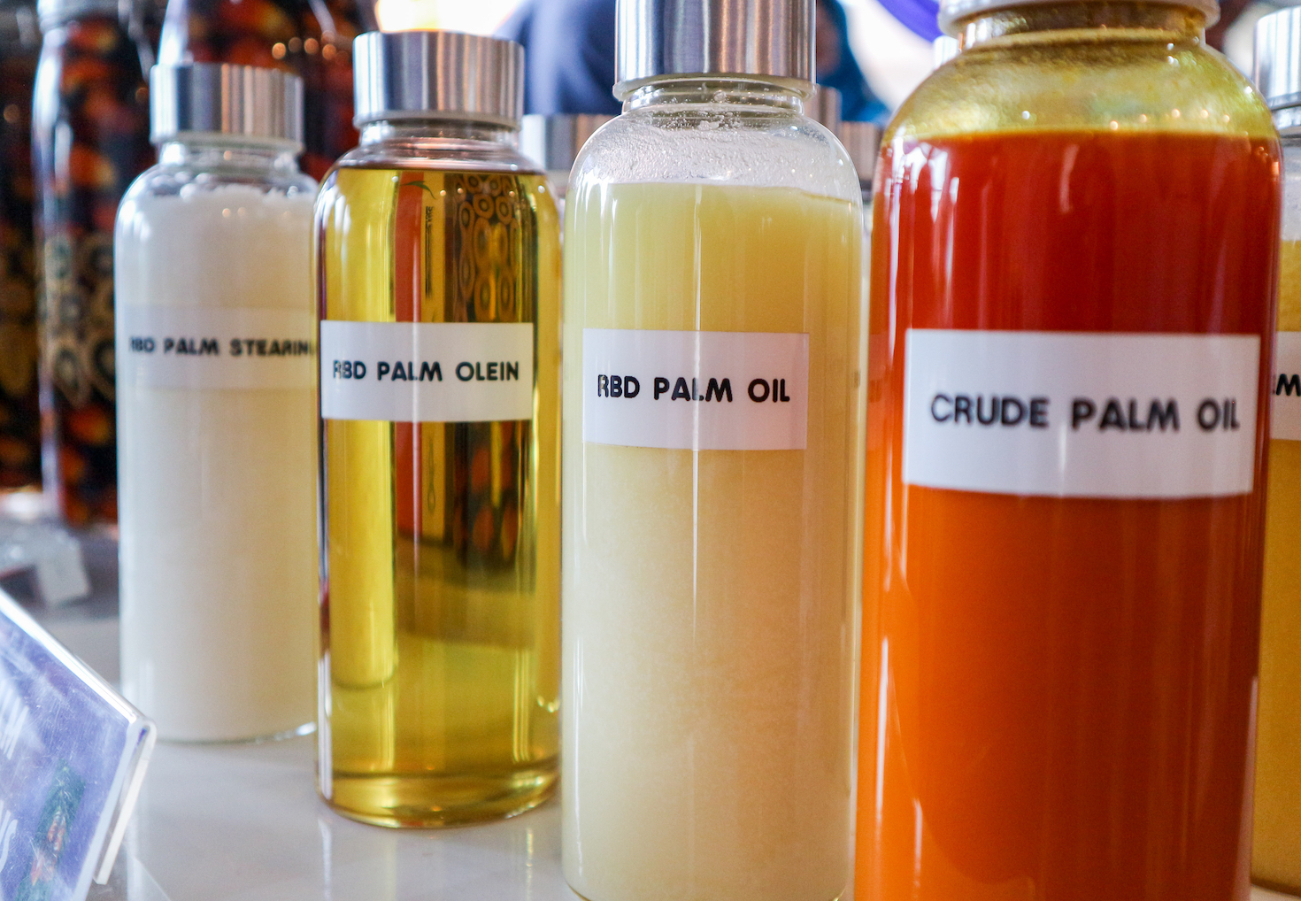 Bottles of palm oil