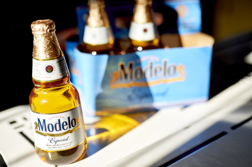 Modelo Especial beer arranged in the Brooklyn Borough of New York, U.S., on Tuesday, Nov. 23, 2021. Monster Beverage Corp., the maker of energy drinks, is exploring a combination with Corona brewer Constellation Brands Inc., according to people familiar with the matter. Photographer: Gabby Jones/Bloomberg via Getty Images