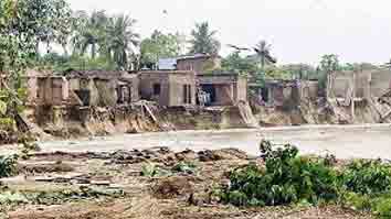 Part of the eroded place in Malda