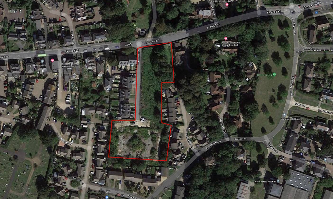 Aerial view of former Hosiden Beeson factory site