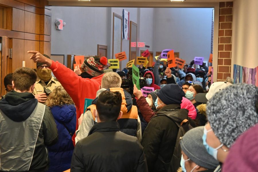 Excluded+worker+protesters+express+anger+when+learn+they+can%E2%80%99t+go+inside+the+room+or+speak+to+the+Board+of+Supervisors+during+a+meeting+in+the+Johnson+County+Administration+Building+on+Monday%2C+Jan.+24%2C+2022.+