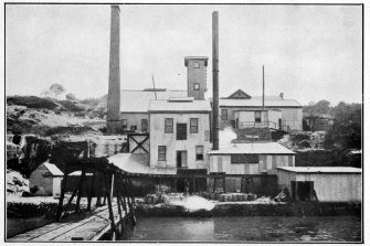 The Radium Hill Company uranium refinery at Hunters Hill, which operated during the early 20th century.