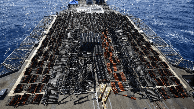 record seizures of weapons and drugs by US 5th Fleet