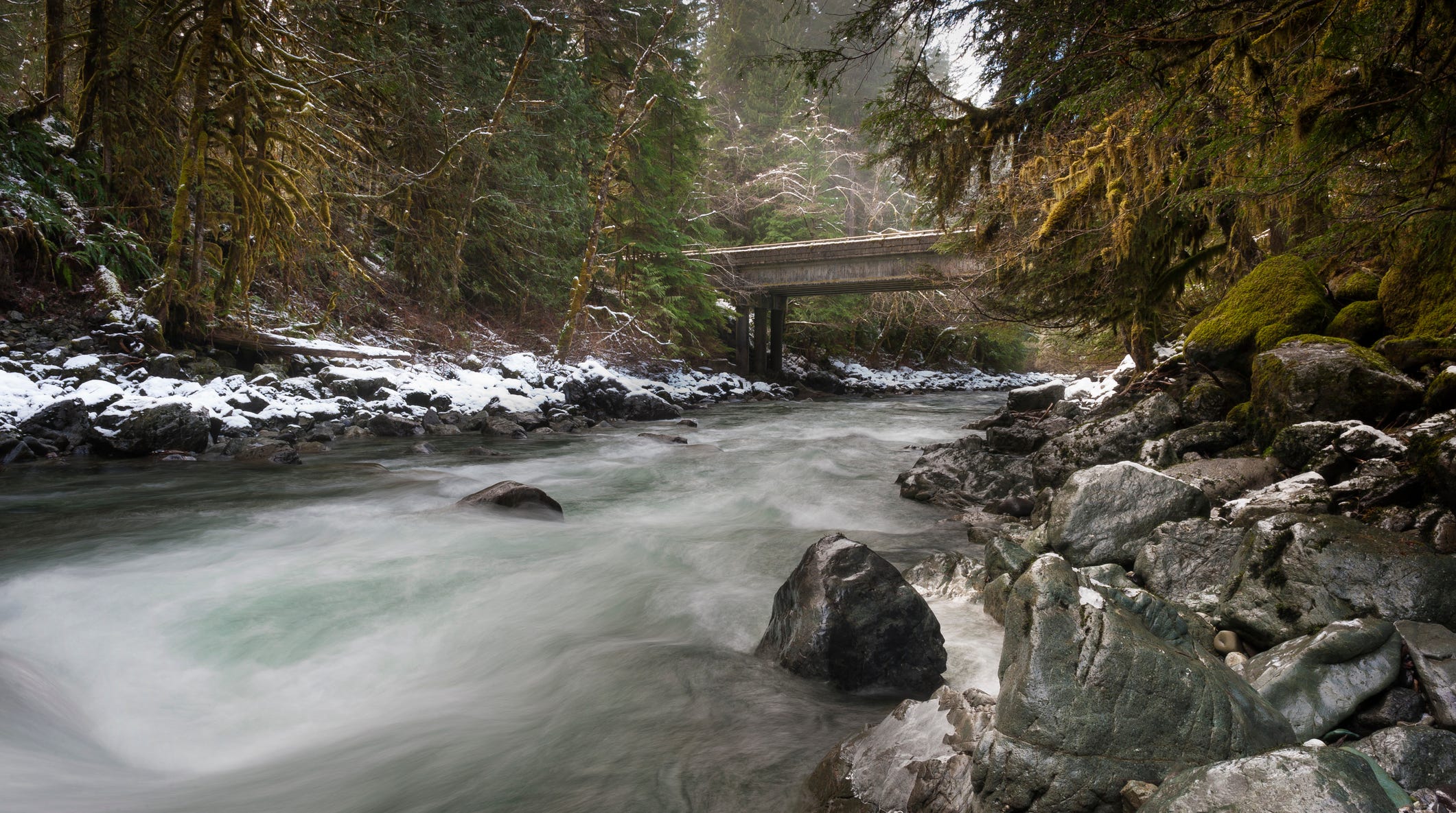 The Nooksack River weaves its way through northwestern Washington, the home of the Nooksack Indian Tribe.