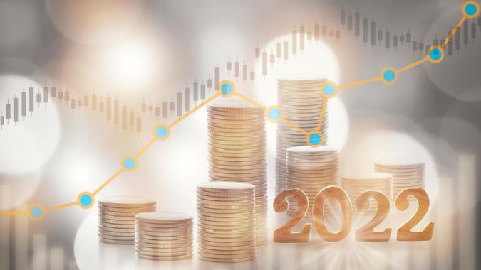 Sustainable business with return on investment concept and economic growth idea.