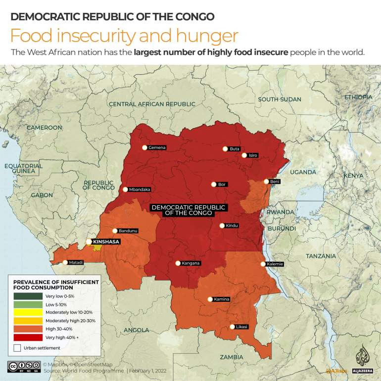 Areas in DCR which are food stressed