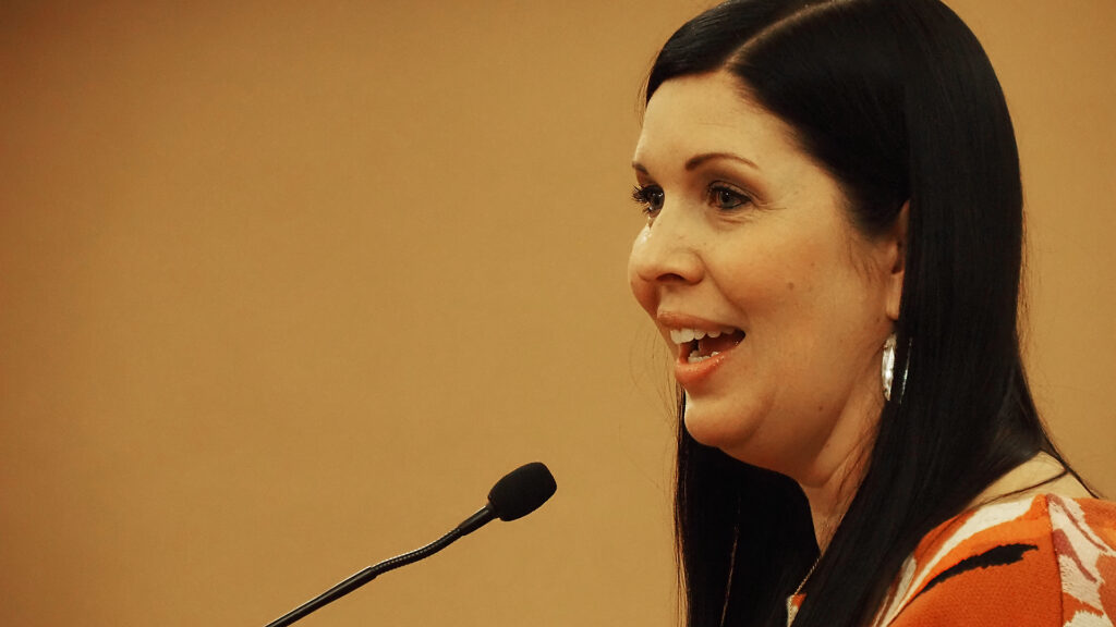 Rachelle Columbo, executive director of the Kansas Medical Society, said the House legislation freezing managed care contracts for Medicaid until 2026 should include a provision allowing an increase in physician fees for treatment of KanCare patients that hasn't been adjusted since 2006 despite rising health care costs. (Sherman Smith/Kansas Reflector)