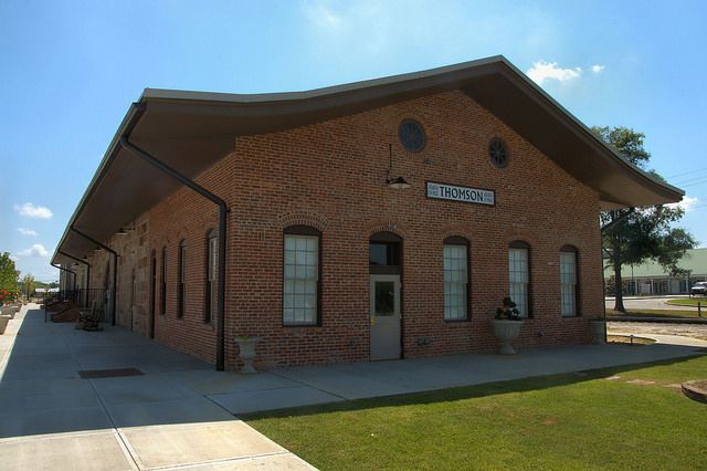 This was formerly the Georgia Railroad station in Thomson, Georgia. The town was named for John Edgar Thomson. (Photo: Brian Brown/vanishingnorthgeorgia.com)