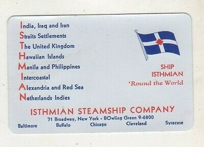 This advertisement provides a great deal of information about the Isthmian Steaamship Company. (Photo: picclick.com)