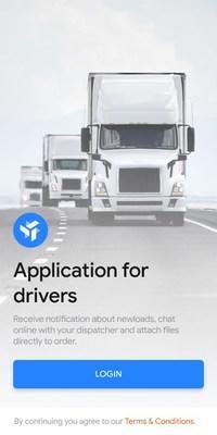 Login screen for UNIQ Driver App