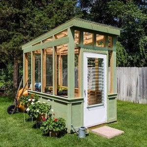 old window greenhouse