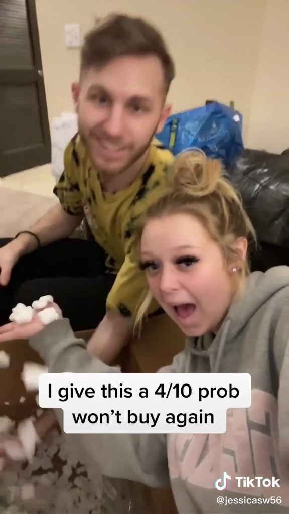 Jessica and her boyfriend weren't blown away with what they found in the box