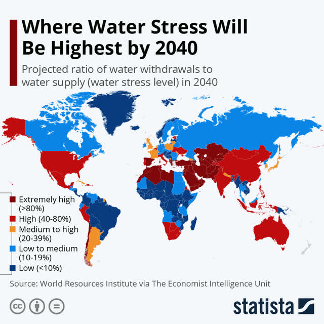Infographic: Where Water Stress Will Be Highest by 2040 | Statista