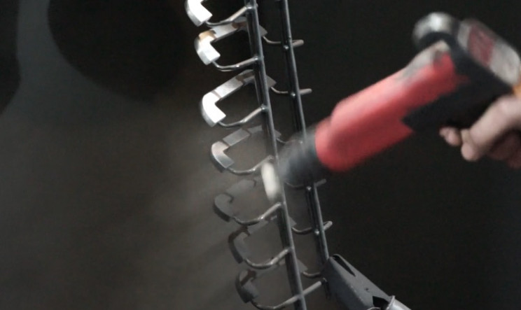 door handles powder coating