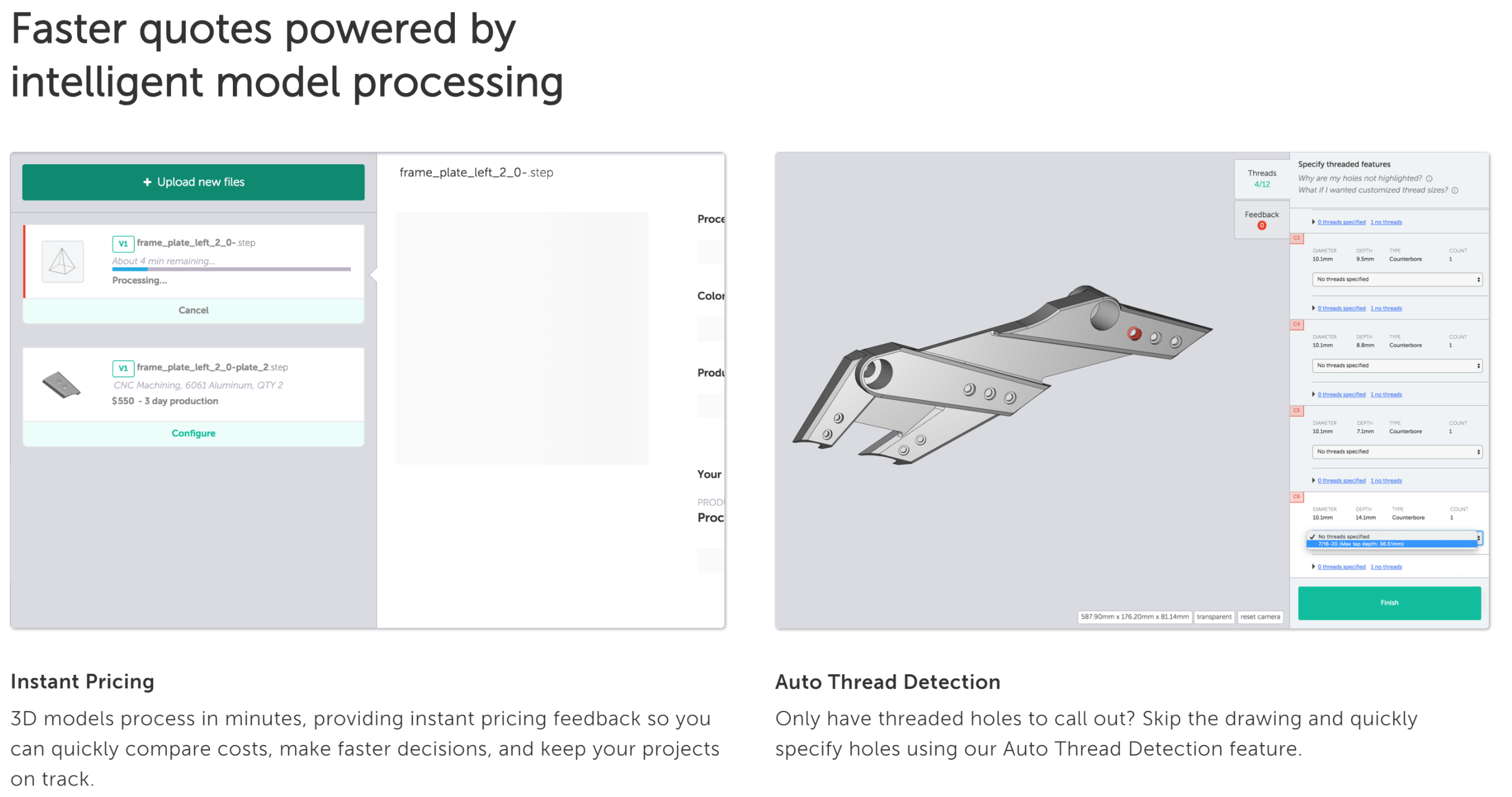 Fictiv intelligent model pricing. Image via Fictiv.