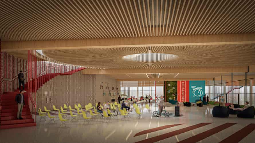 An interior sketch of the planned Brompton factory