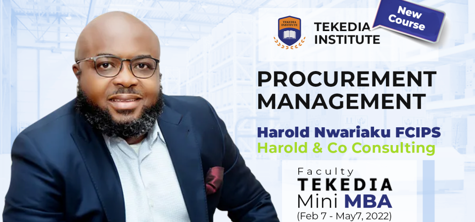 The Dean and the zen-master of Procurement Management in Africa Comes to Tekedia Mini-MBA