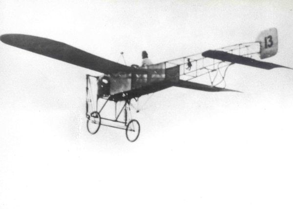 Earle L. Ovington made the first Post Office Department-authorized mail flight by plane on September 23, 1911, at an aviation meeting on Long Island, New York. He was sworn in by Postmaster General Frank H. Hitchcock. Ovington carried mail on daily flights during the week-long event, carrying mail the three miles between Garden City Estates and the Mineola, New York, Post Office in his Blériot "Queen" monoplane. In this photograph, Ovington can be seen seated above the wings. (Photo: USPS Collection)