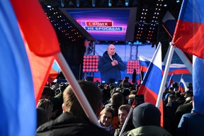 While tens of thousands at Moscow’s Luzhniki Stadium drank in every word of Russian President Vladimir Putin’s speech on Friday, those hoping to watch the address on state television instead saw his remarks justifying his invasion of Ukraine interrupted by what officials described as a “technical glitch.” Officials claim the event was attended by more than 200,000 people, despite the venue only having room for 100,000.