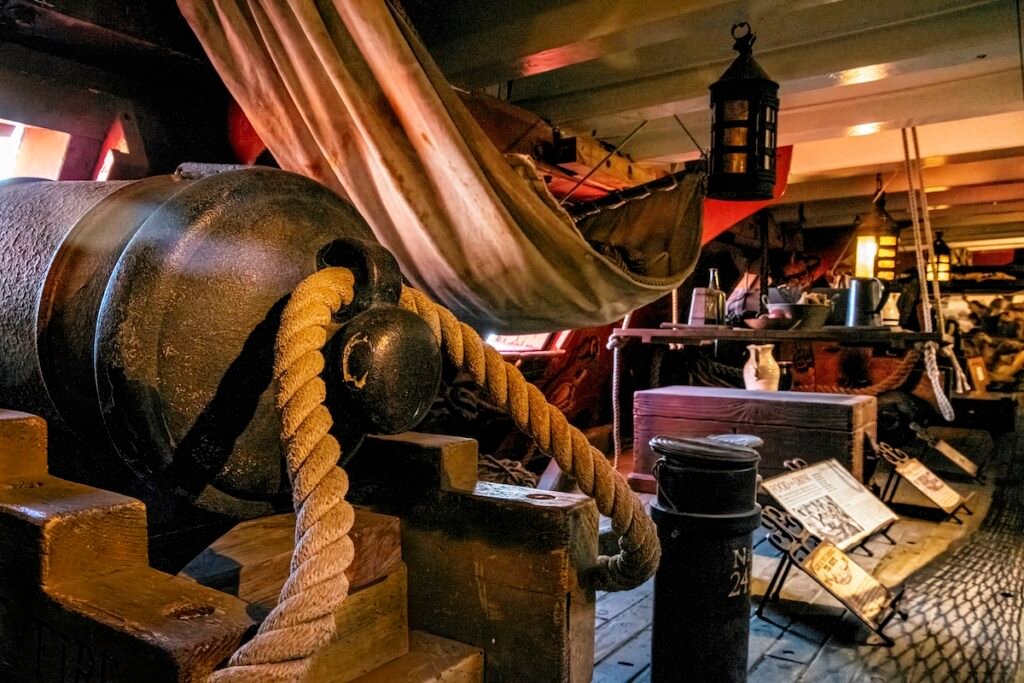 The interior of the HMS Surprise