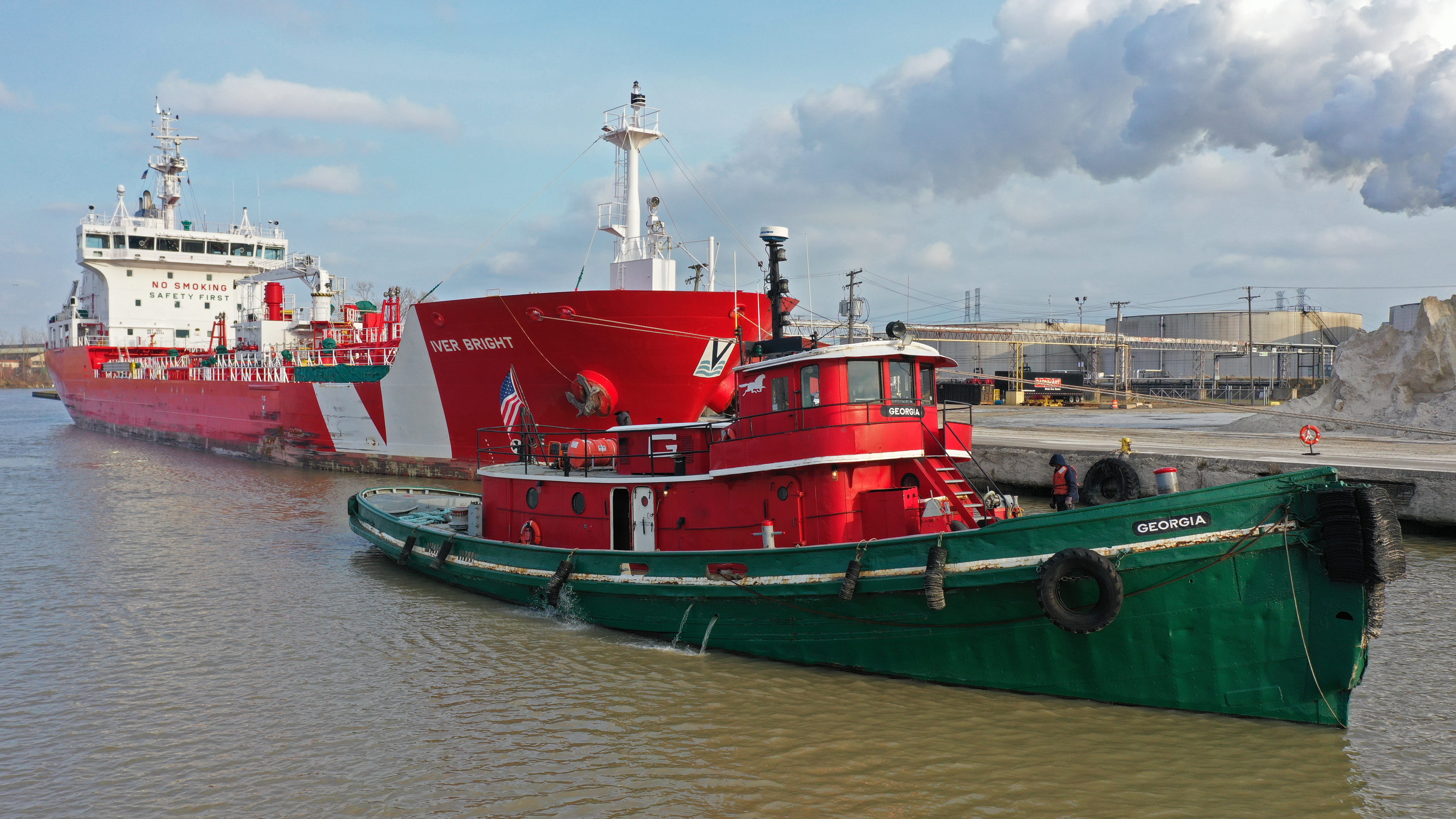 The shipping season has already kicked off. The first load of steel coils this season passed through the port earlier this month.