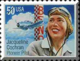 A USPS stamp issued honoring Jacqueline Cochran. (Image: wingsacrossamerica.us)