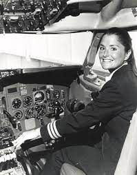 Captain Bonnie Tiburzi in the cockpit. (Photo: National Air and Space Museum/Smithsonian Institution)