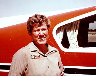 Mary Barr next to her USFS airplane. (Photo: USFS)