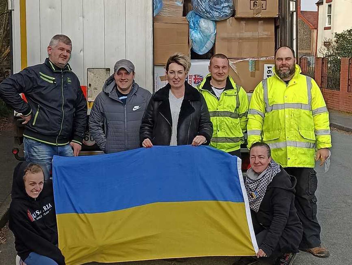 Some of the items loaded to take to Ukraine
