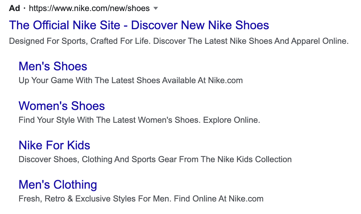 google search results