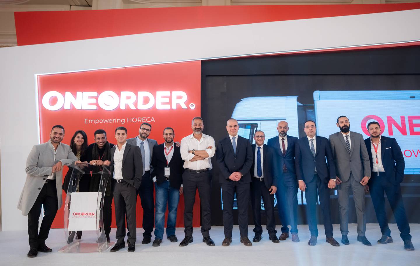 Tamer Amer with OneOrder's team. Photo: OneOrder