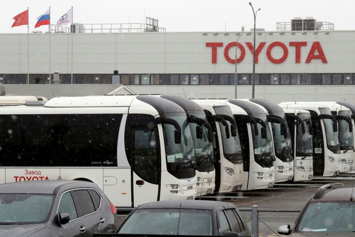 Exterior of the Toyota car factory in St Petersburg