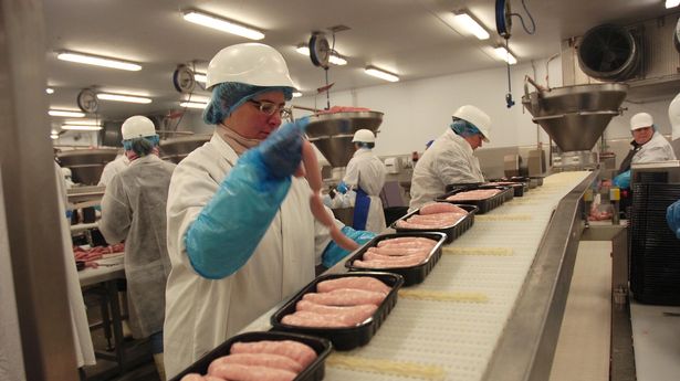 Cranswick Country Foods sausage making factory in Hull